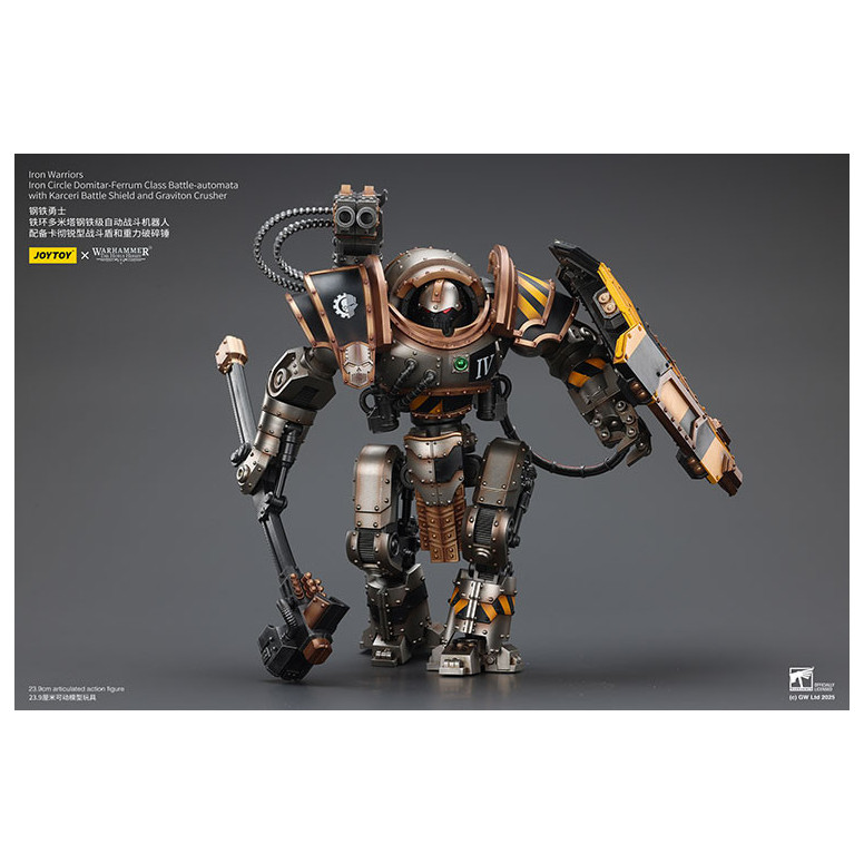 Joytoy - Iron Warriors Cerchio di ferro Domitar-Ferrum classe Battle-automata con scudo da battaglia Karceri e frantumatore di g