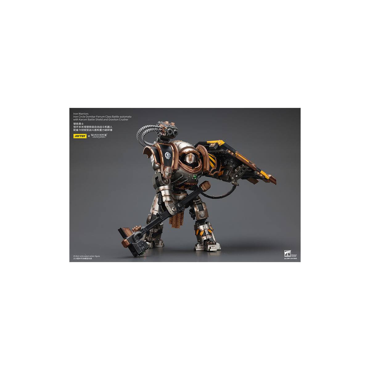 Joytoy - Iron Warriors Cerchio di ferro Domitar-Ferrum classe Battle-automata con scudo da battaglia Karceri e frantumatore di g