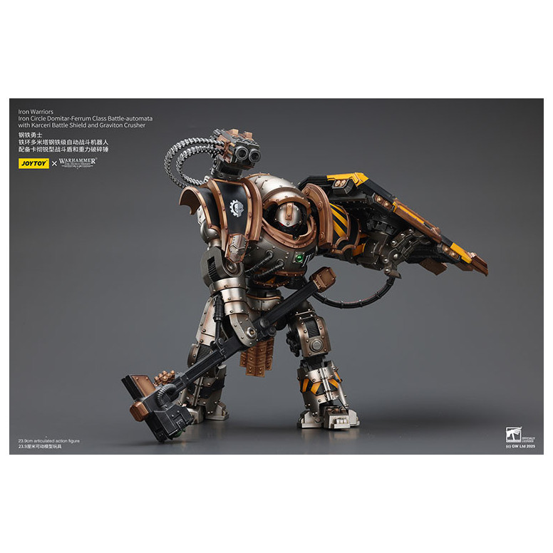 Joytoy - Iron Warriors Cerchio di ferro Domitar-Ferrum classe Battle-automata con scudo da battaglia Karceri e frantumatore di g