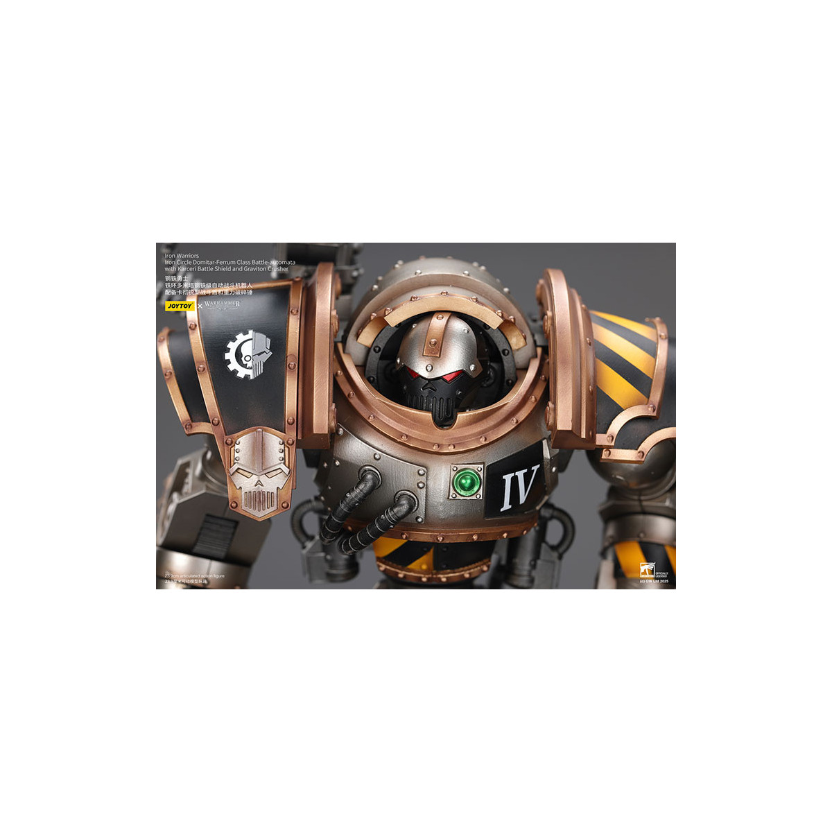 Joytoy - Iron Warriors Cerchio di ferro Domitar-Ferrum classe Battle-automata con scudo da battaglia Karceri e frantumatore di g