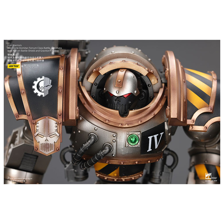 Joytoy - Iron Warriors Cerchio di ferro Domitar-Ferrum classe Battle-automata con scudo da battaglia Karceri e frantumatore di g