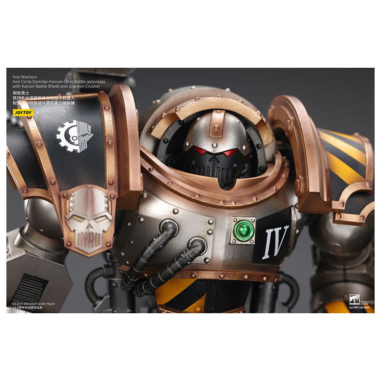 Joytoy - Iron Warriors Cerchio di ferro Domitar-Ferrum classe Battle-automata con scudo da battaglia Karceri e frantumatore di g