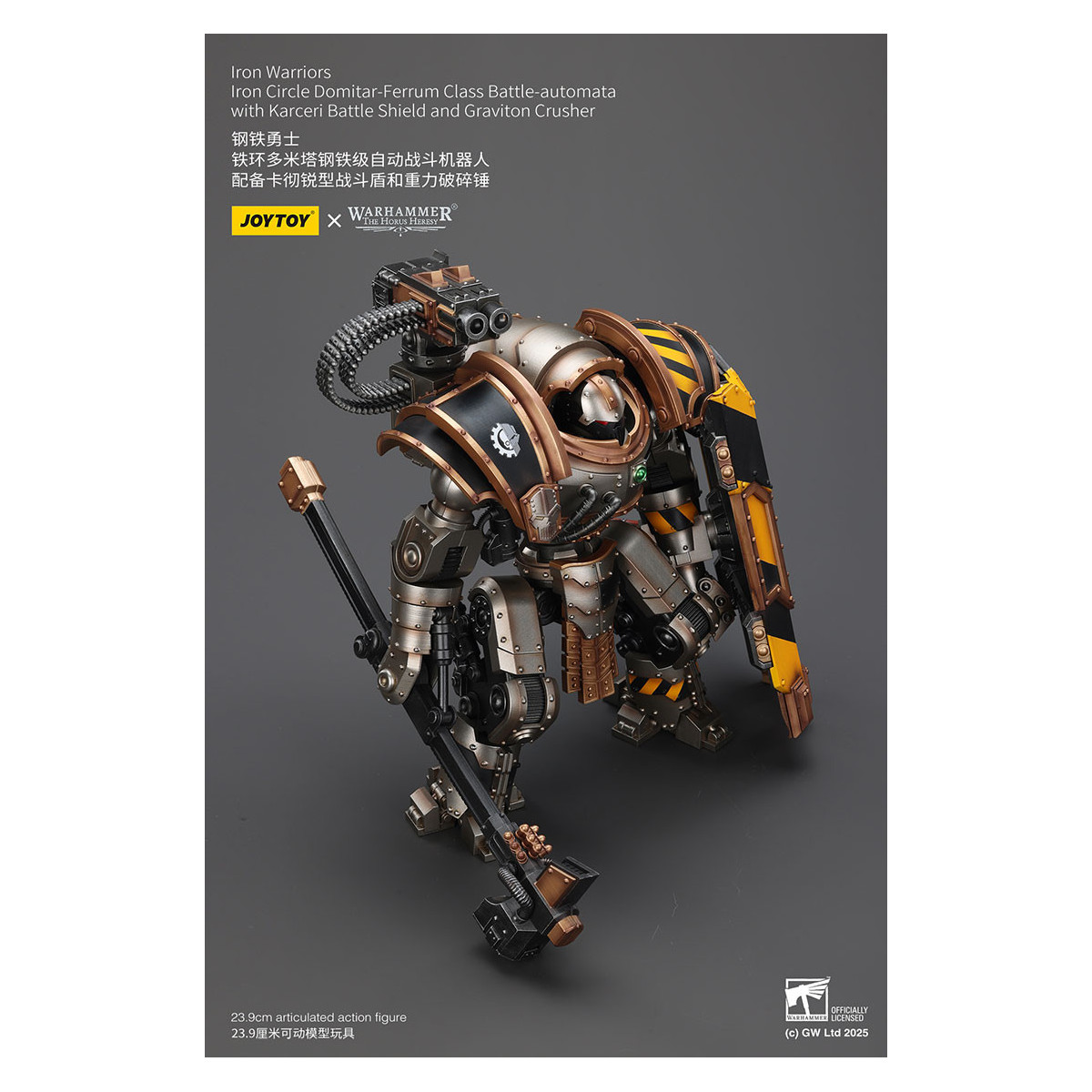 Joytoy - Iron Warriors Cerchio di ferro Domitar-Ferrum classe Battle-automata con scudo da battaglia Karceri e frantumatore di g