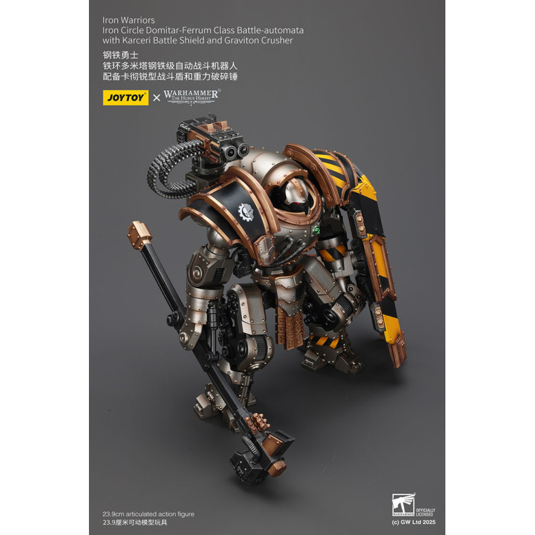 Joytoy - Iron Warriors Cerchio di ferro Domitar-Ferrum classe Battle-automata con scudo da battaglia Karceri e frantumatore di g