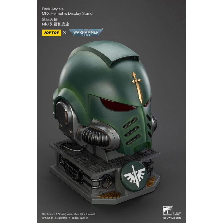 JoyToy - Warhammer 40000 - Dark Angels MkX Helmet & Display Stand 1/1