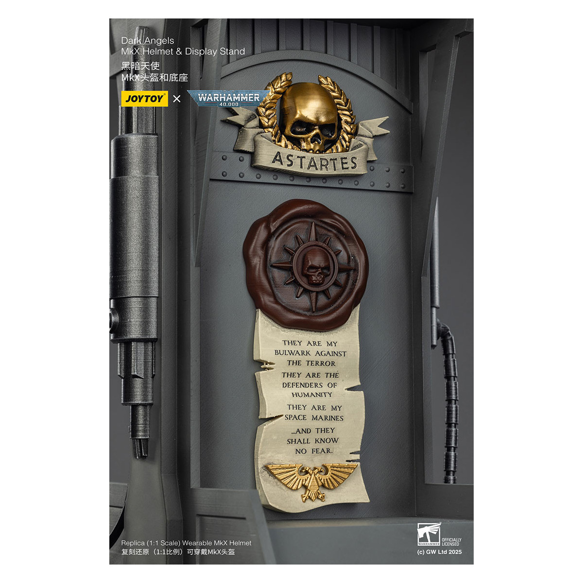 JoyToy - Warhammer 40000 - Dark Angels MkX Helmet & Display Stand 1/1