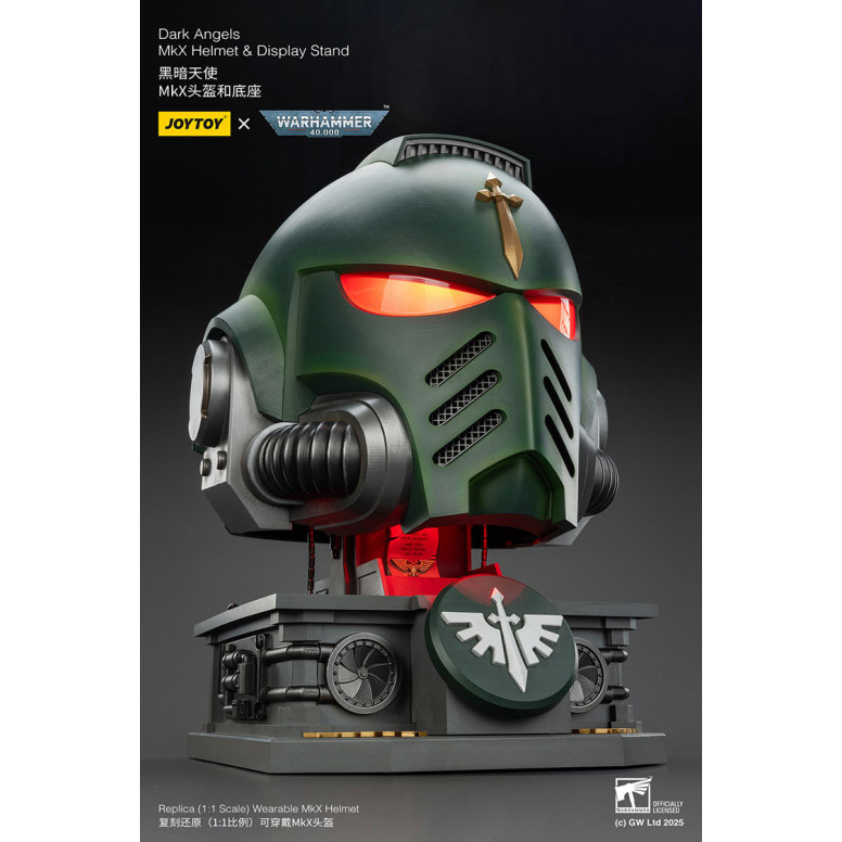 JoyToy - Warhammer 40000 - Dark Angels MkX Helmet & Display Stand 1/1