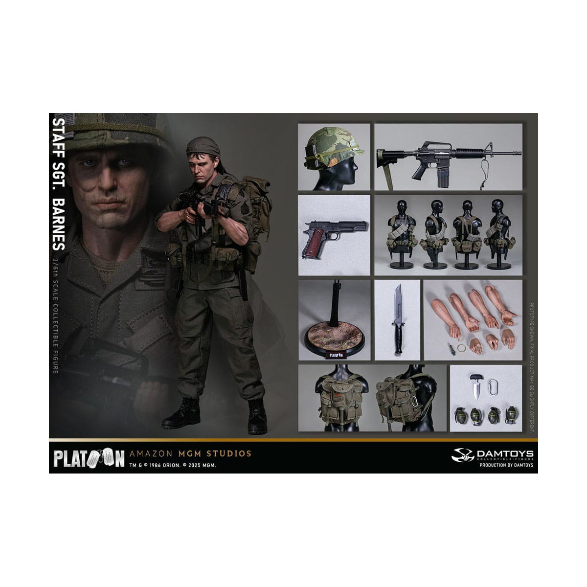 DAMTOYS - Plotone - Sergente maggiore Barnes 1/6 da collezione