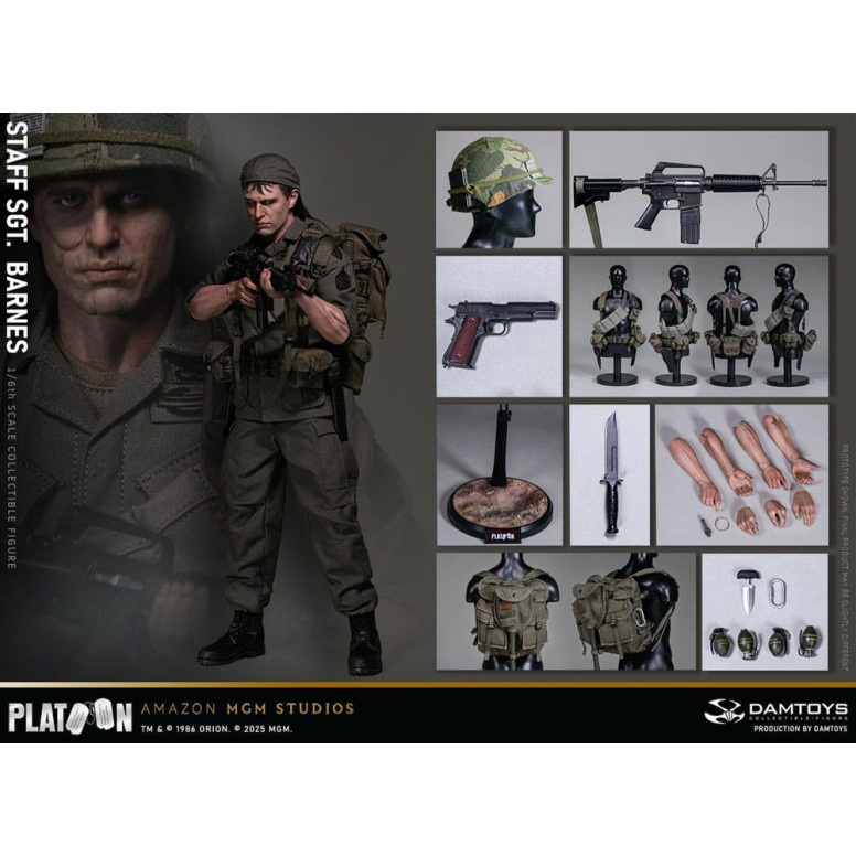 DAMTOYS - Plotone - Sergente maggiore Barnes 1/6 da collezione