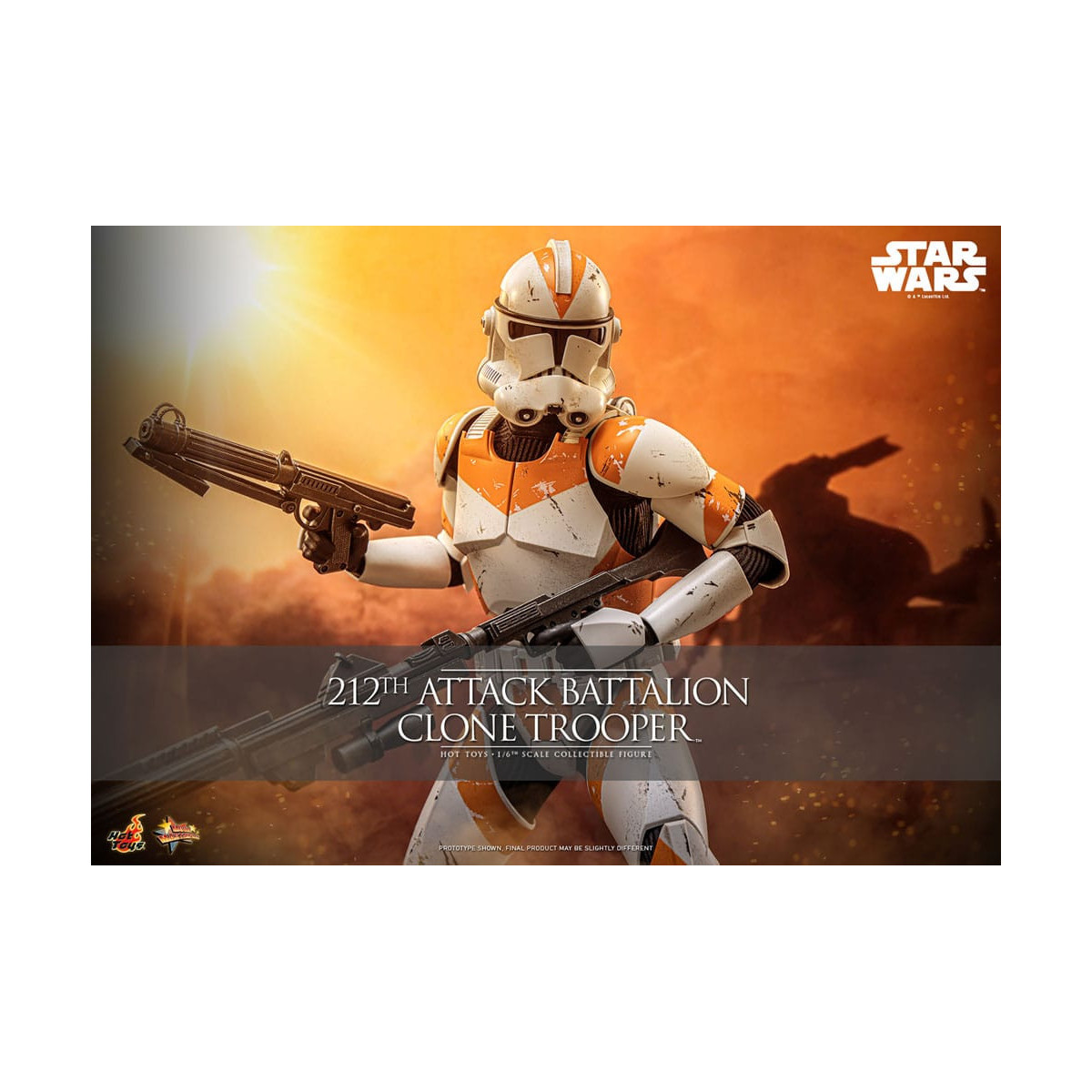 Hot Toys Star Wars - 104° Battaglione Wolfpack Clone Trooper Versione Deluxe - The Clone Wars 1/6 Figurine