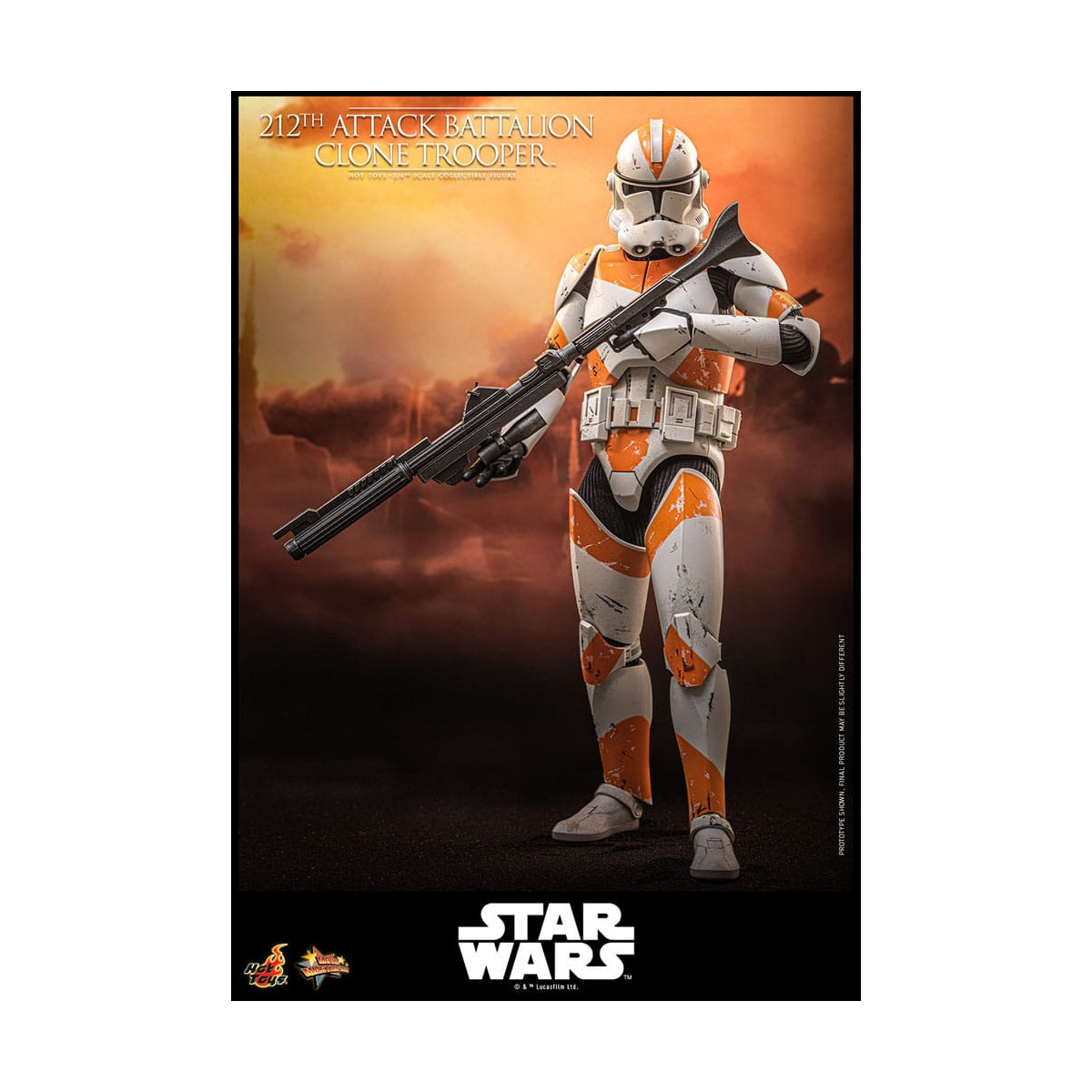 Hot Toys Star Wars - 104° Battaglione Wolfpack Clone Trooper Versione Deluxe - The Clone Wars 1/6 Figurine
