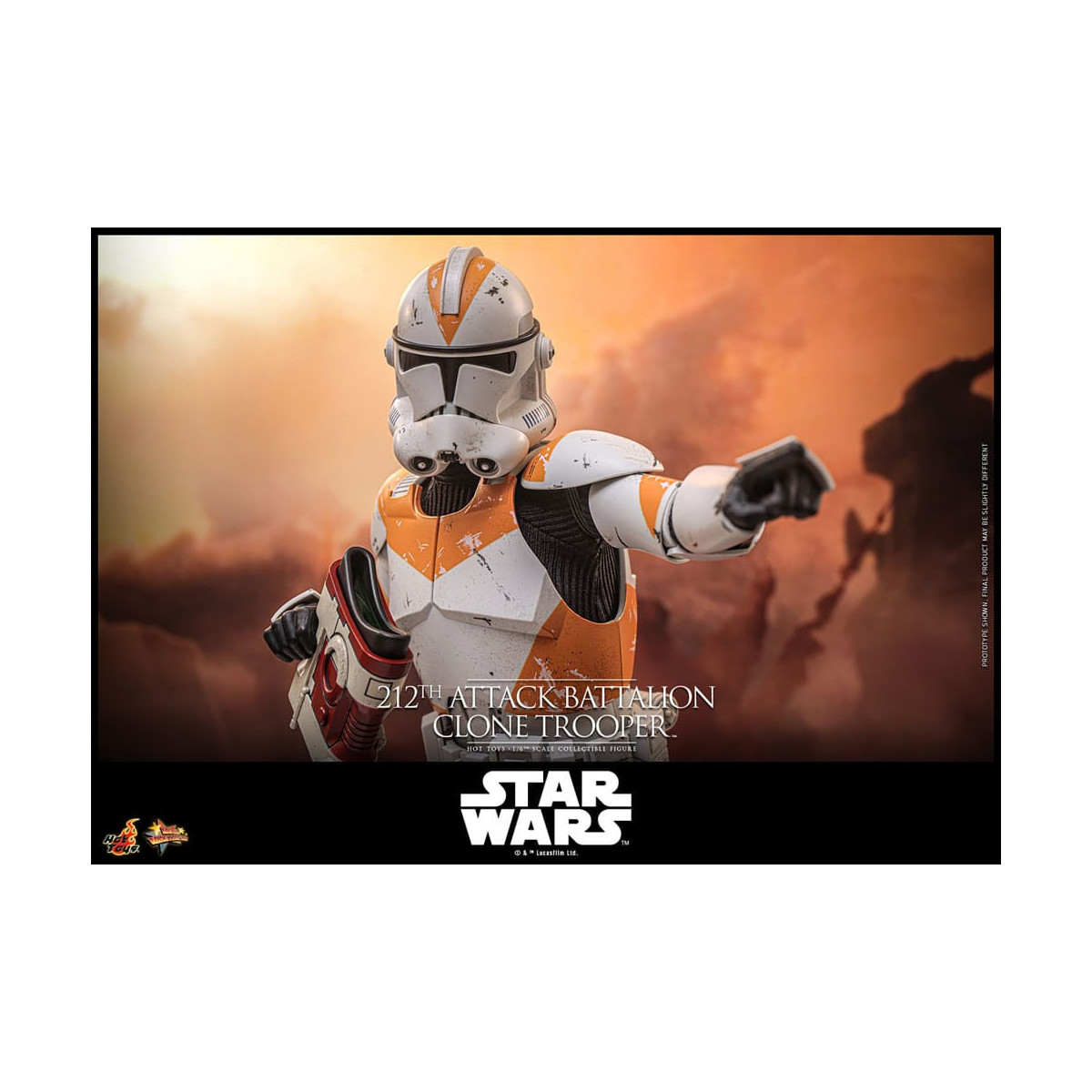 Hot Toys Star Wars - 104° Battaglione Wolfpack Clone Trooper Versione Deluxe - The Clone Wars 1/6 Figurine