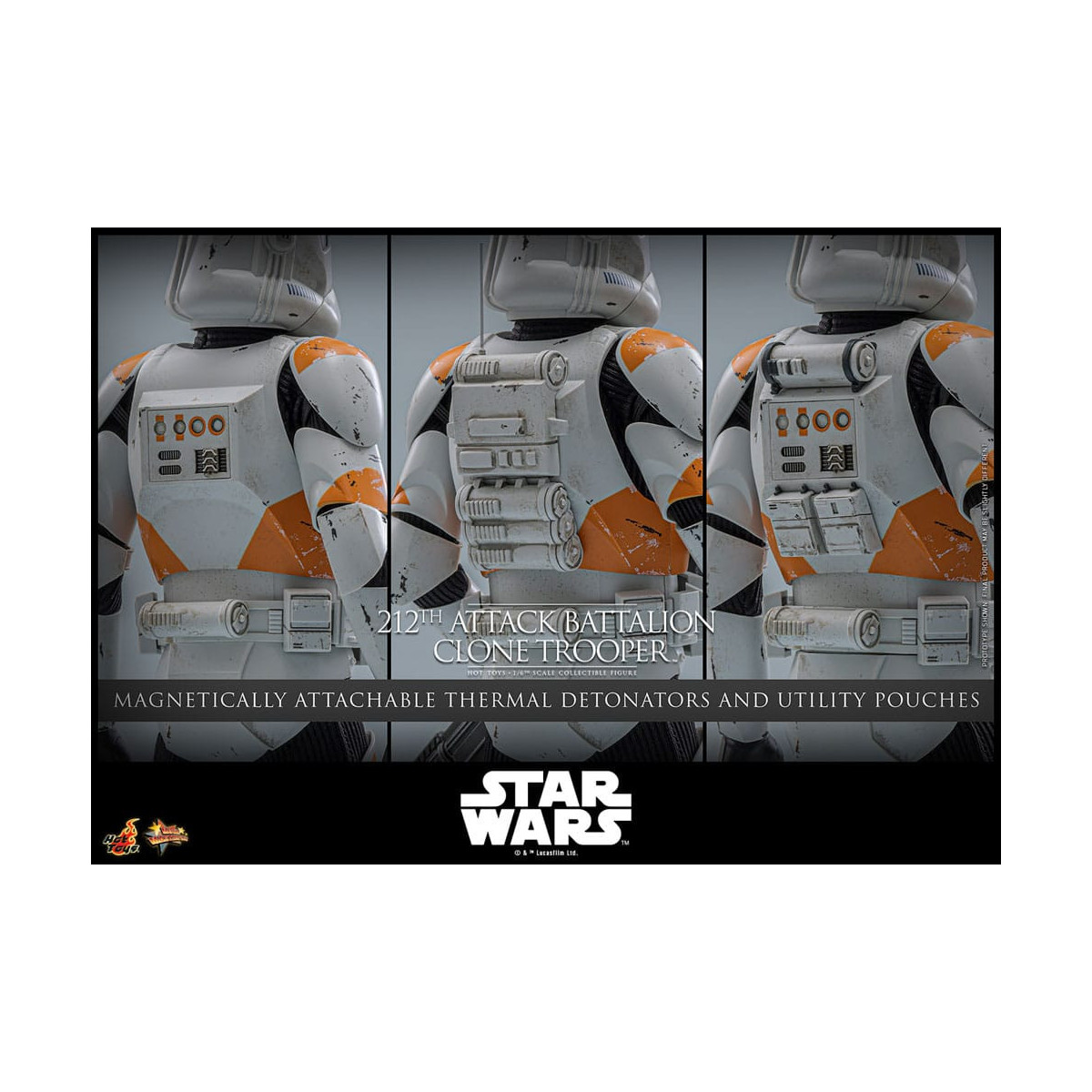 Hot Toys Star Wars - 104° Battaglione Wolfpack Clone Trooper Versione Deluxe - The Clone Wars 1/6 Figurine
