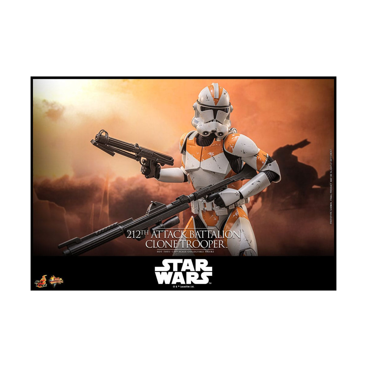 Hot Toys Star Wars - 212° battaglione d'attacco Clone Trooper versione Deluxe - The Clone Wars 1/6