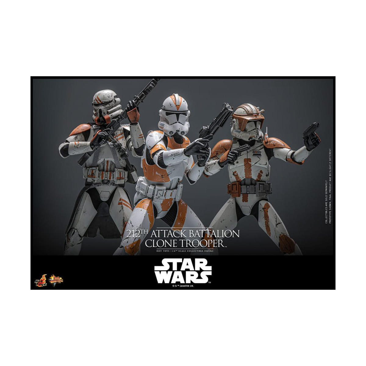 Hot Toys Star Wars - 212° battaglione d'attacco Clone Trooper versione Deluxe - The Clone Wars 1/6