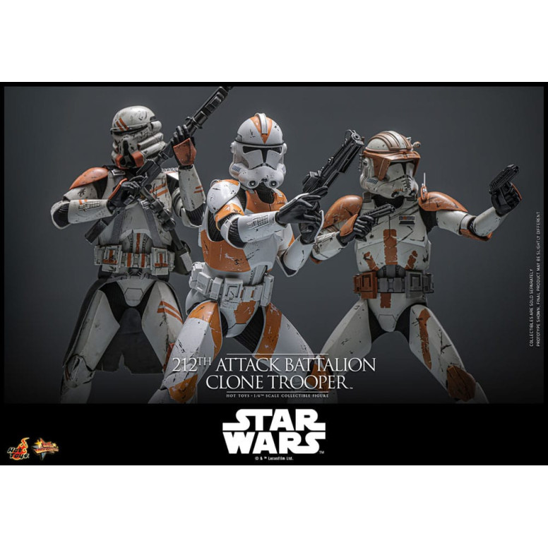 Hot Toys Star Wars - 212° battaglione d'attacco Clone Trooper versione Deluxe - The Clone Wars 1/6
