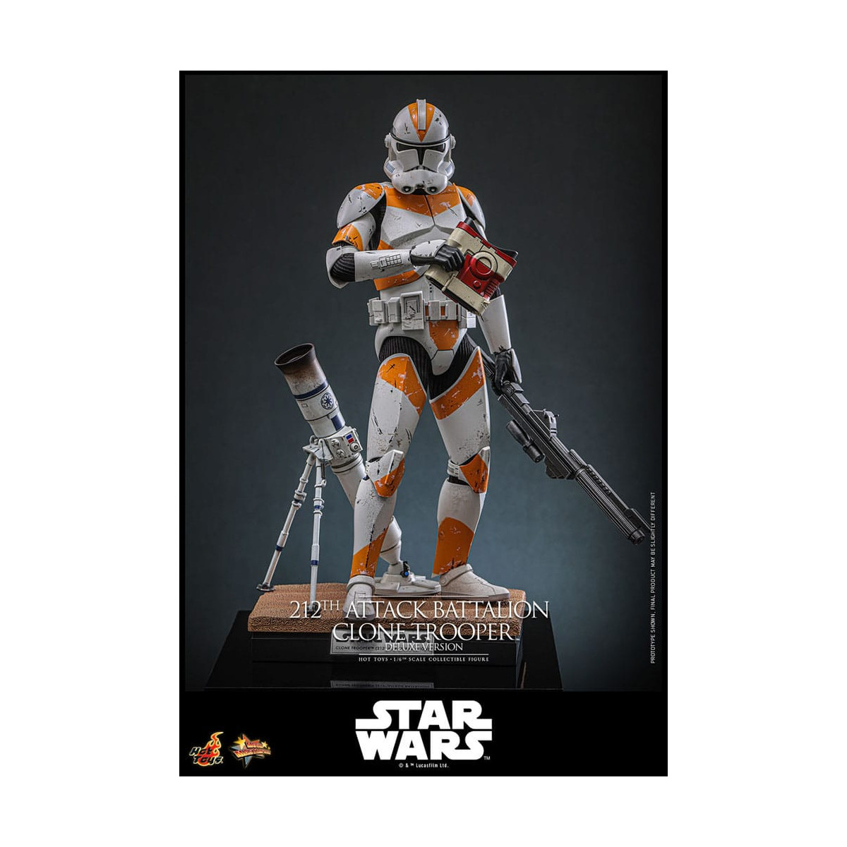 Hot Toys Star Wars - 212° battaglione d'attacco Clone Trooper versione Deluxe - The Clone Wars 1/6