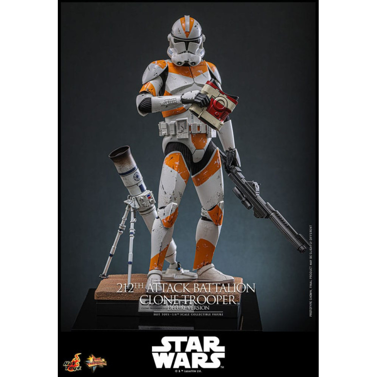 Hot Toys Star Wars - 212° battaglione d'attacco Clone Trooper versione Deluxe - The Clone Wars 1/6