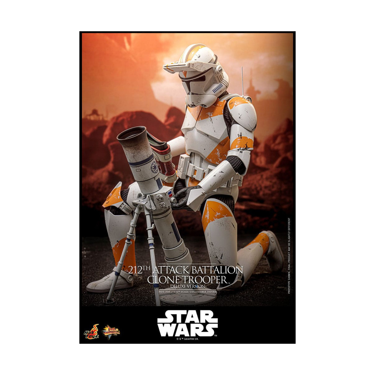 Hot Toys Star Wars - 212° battaglione d'attacco Clone Trooper versione Deluxe - The Clone Wars 1/6