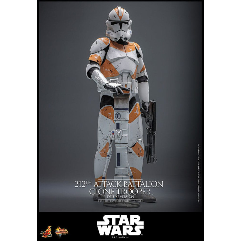 Hot Toys Star Wars - 212° battaglione d'attacco Clone Trooper versione Deluxe - The Clone Wars 1/6