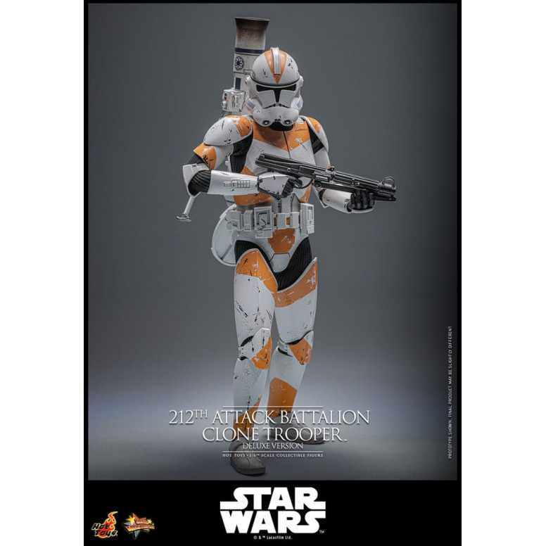Hot Toys Star Wars - 212° battaglione d'attacco Clone Trooper versione Deluxe - The Clone Wars 1/6