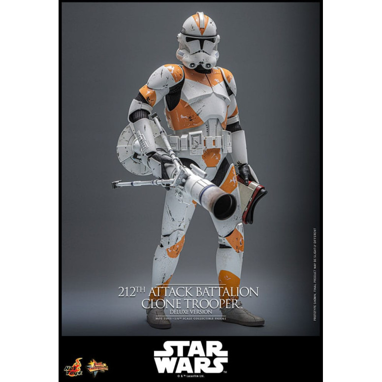 Hot Toys Star Wars - 212° battaglione d'attacco Clone Trooper versione Deluxe - The Clone Wars 1/6