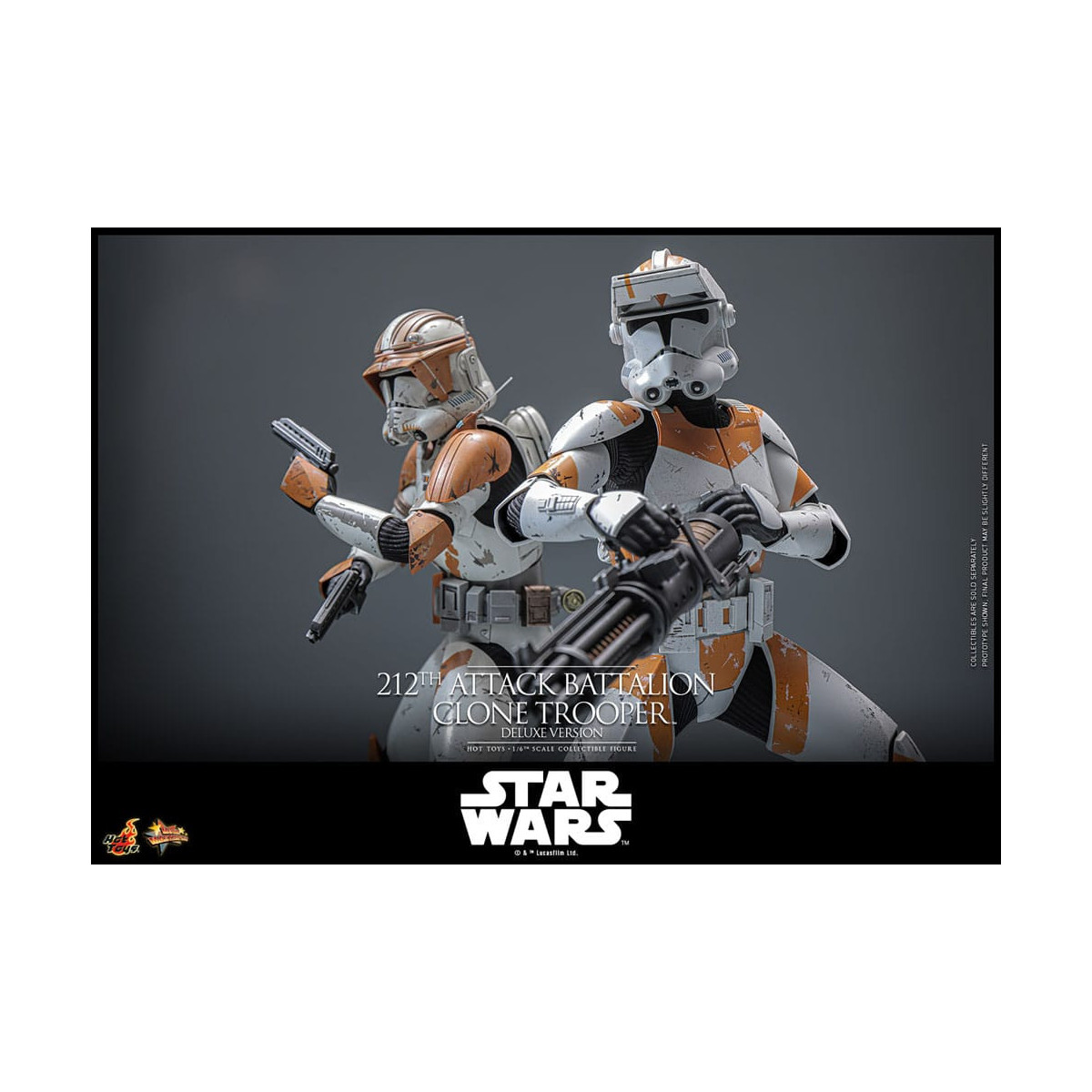 Hot Toys Star Wars - 212° battaglione d'attacco Clone Trooper versione Deluxe - The Clone Wars 1/6