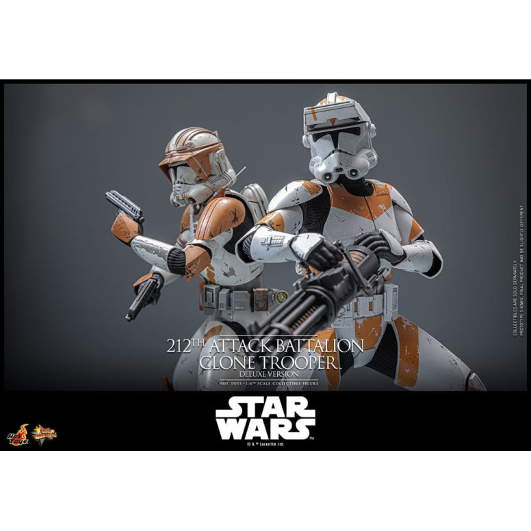 Hot Toys Star Wars - 212° battaglione d'attacco Clone Trooper versione Deluxe - The Clone Wars 1/6