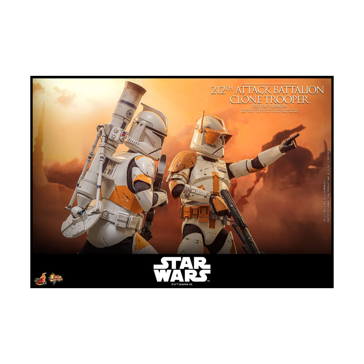 Hot Toys Star Wars - 212° battaglione d'attacco Clone Trooper versione Deluxe - The Clone Wars 1/6