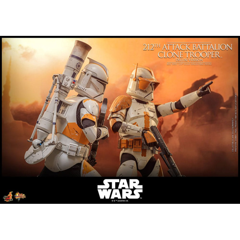Hot Toys Star Wars - 212° battaglione d'attacco Clone Trooper versione Deluxe - The Clone Wars 1/6