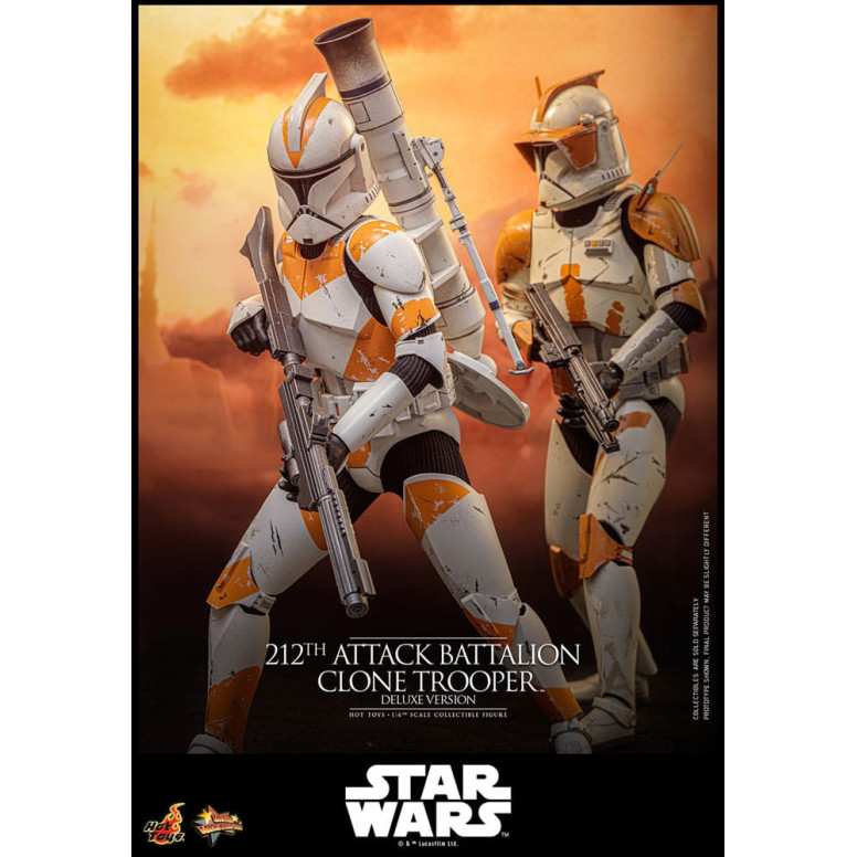 Hot Toys Star Wars - 212° battaglione d'attacco Clone Trooper versione Deluxe - The Clone Wars 1/6
