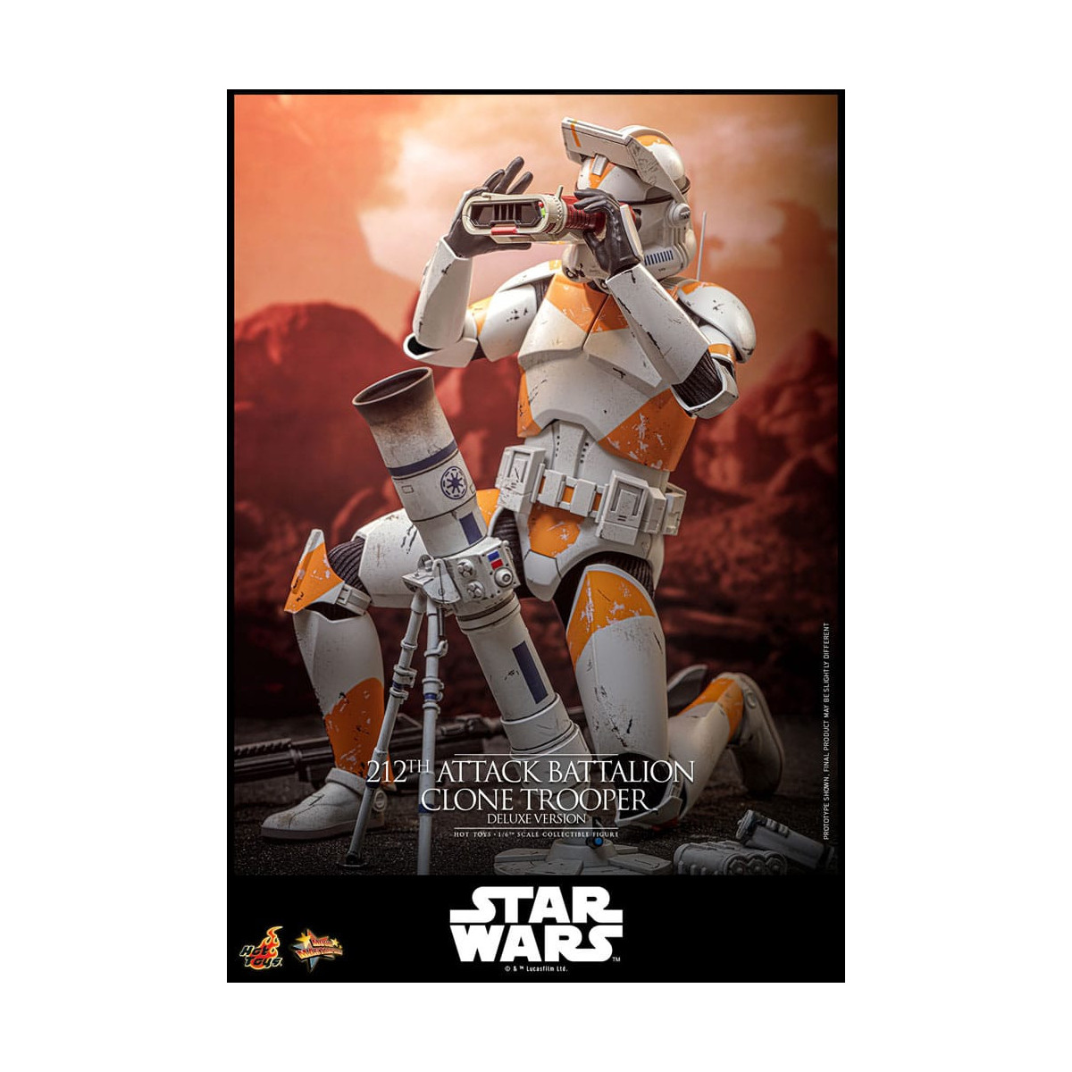 Hot Toys Star Wars - 212° battaglione d'attacco Clone Trooper versione Deluxe - The Clone Wars 1/6
