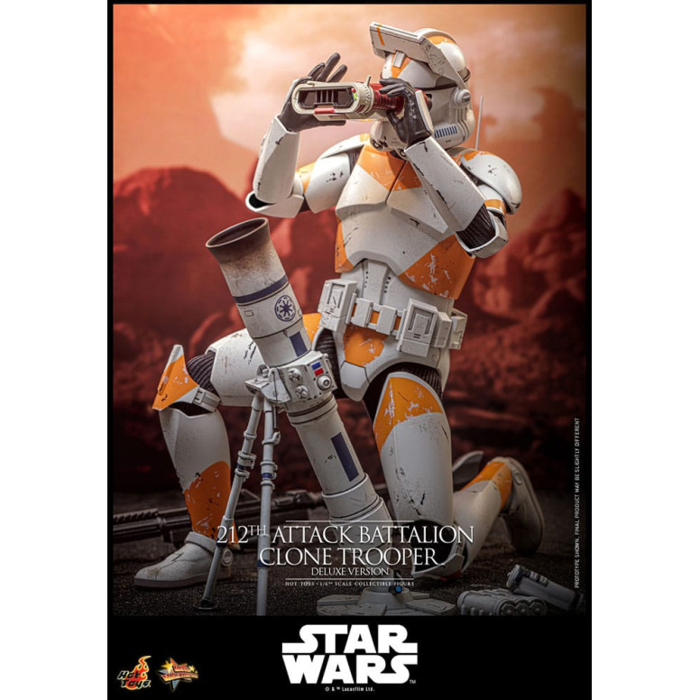 Hot Toys Star Wars - 212° battaglione d'attacco Clone Trooper versione Deluxe - The Clone Wars 1/6