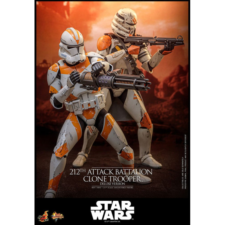 Hot Toys Star Wars - 212° battaglione d'attacco Clone Trooper versione Deluxe - The Clone Wars 1/6