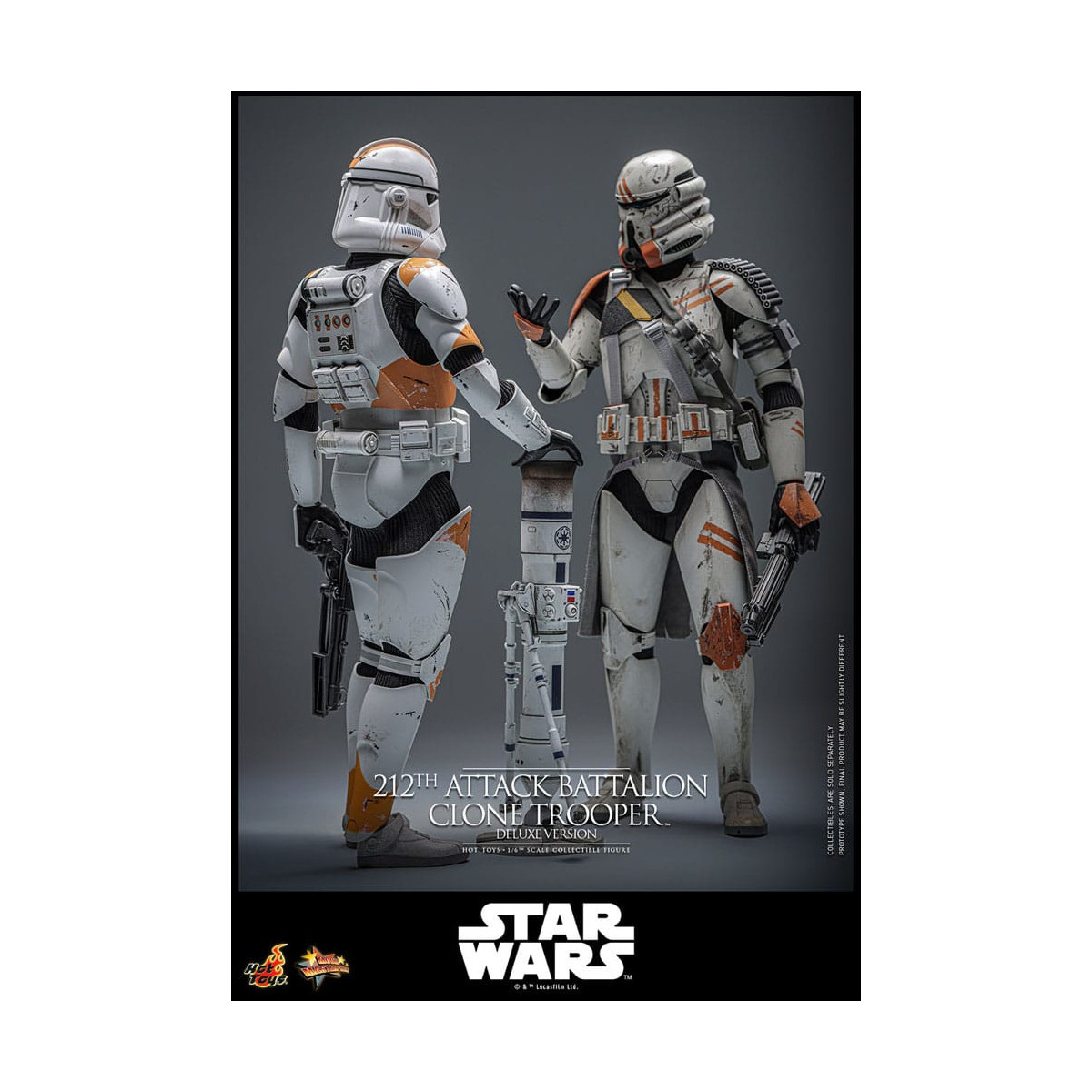 Hot Toys Star Wars - 212° battaglione d'attacco Clone Trooper versione Deluxe - The Clone Wars 1/6
