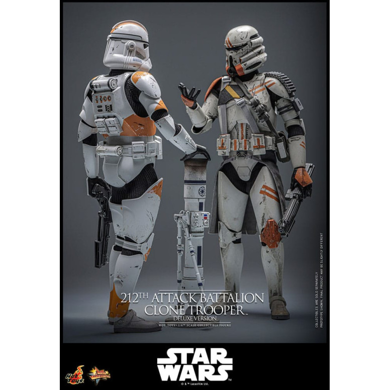 Hot Toys Star Wars - 212° battaglione d'attacco Clone Trooper versione Deluxe - The Clone Wars 1/6