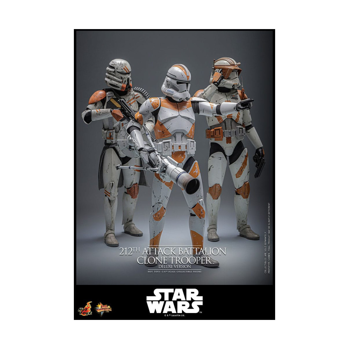 Hot Toys Star Wars - 212° battaglione d'attacco Clone Trooper versione Deluxe - The Clone Wars 1/6