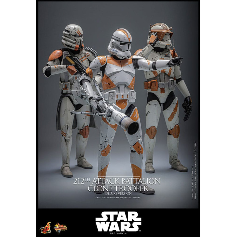 Hot Toys Star Wars - 212° battaglione d'attacco Clone Trooper versione Deluxe - The Clone Wars 1/6