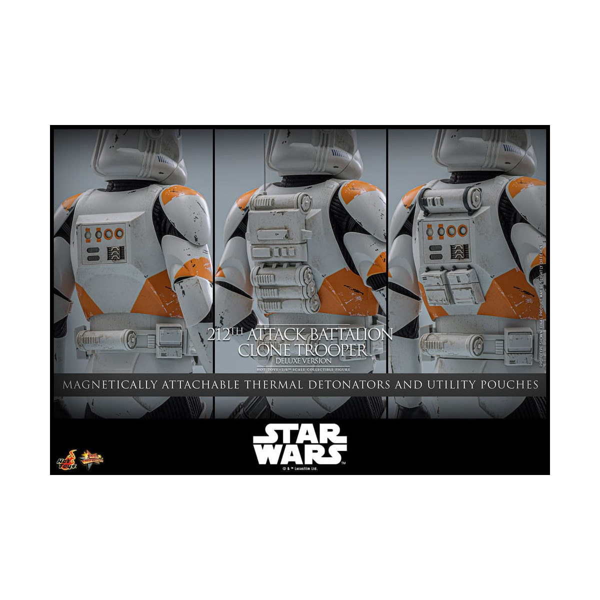 Hot Toys Star Wars - 212° battaglione d'attacco Clone Trooper versione Deluxe - The Clone Wars 1/6