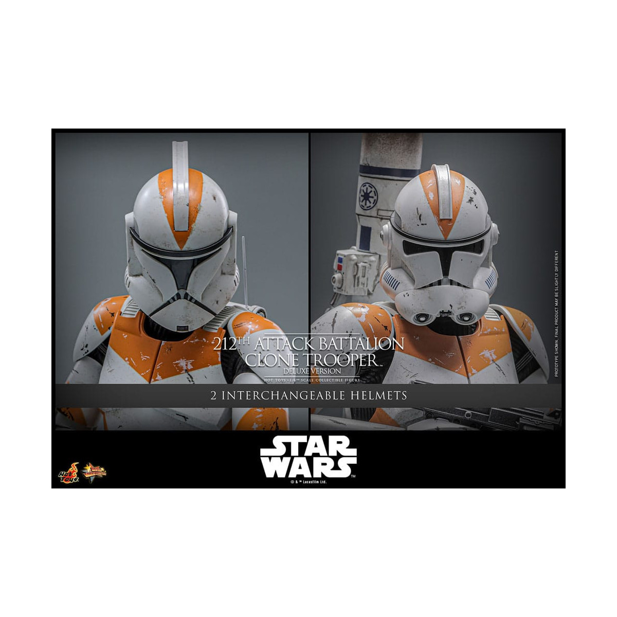 Hot Toys Star Wars - 212° battaglione d'attacco Clone Trooper versione Deluxe - The Clone Wars 1/6