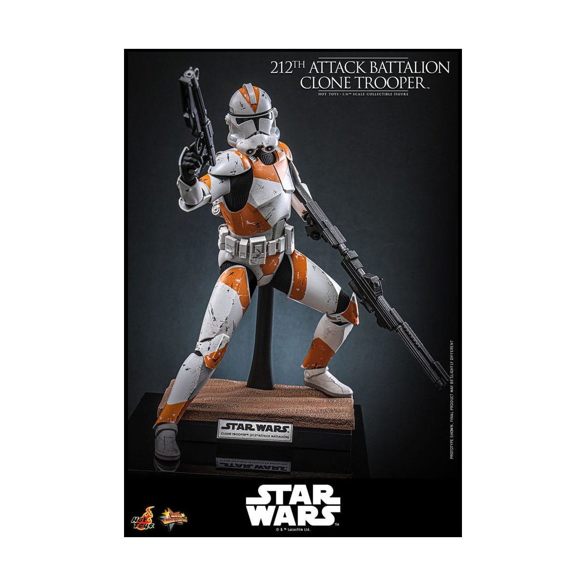 Hot Toys Star Wars - 212° battaglione d'attacco Clone Trooper versione Deluxe - The Clone Wars 1/6