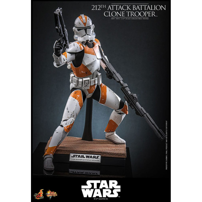 Hot Toys Star Wars - 212° battaglione d'attacco Clone Trooper versione Deluxe - The Clone Wars 1/6