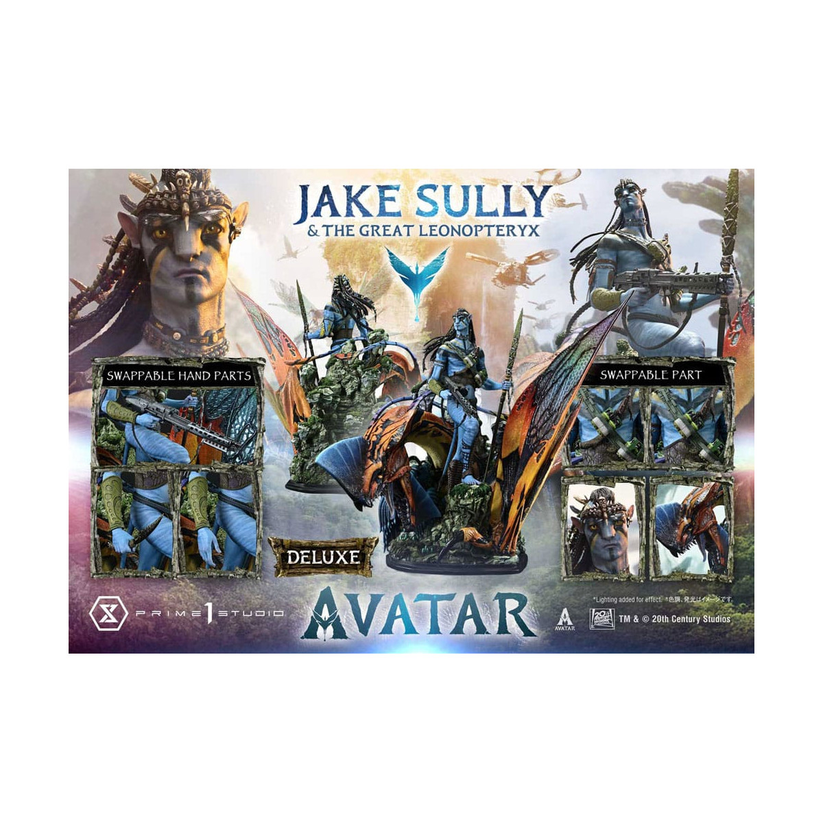 Prime 1 Studio Avatar - Jake Sully e il Grande Leonopteryx Versione Deluxe 1/4