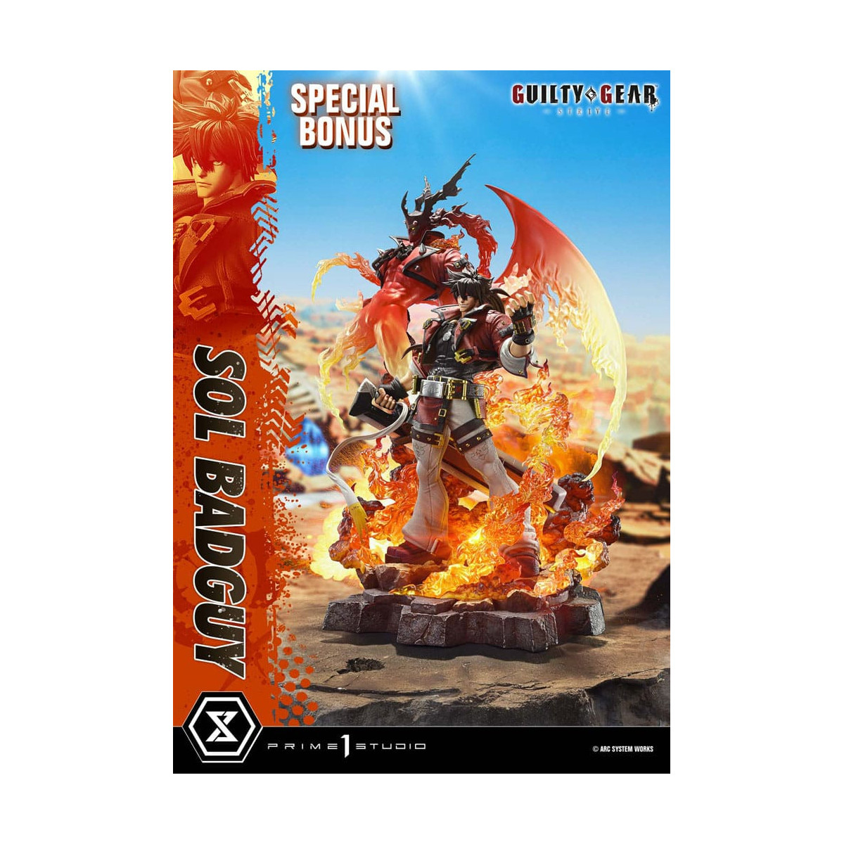 Prime 1 Studio - Guilty gear Strive - Sol Badguy Versione Bonus Serie Premium Masterline 1/4
