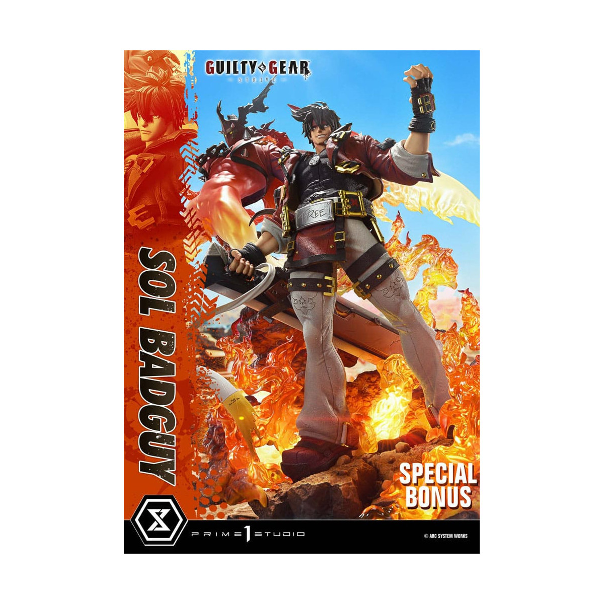 Prime 1 Studio - Guilty gear Strive - Sol Badguy Versione Bonus Serie Premium Masterline 1/4