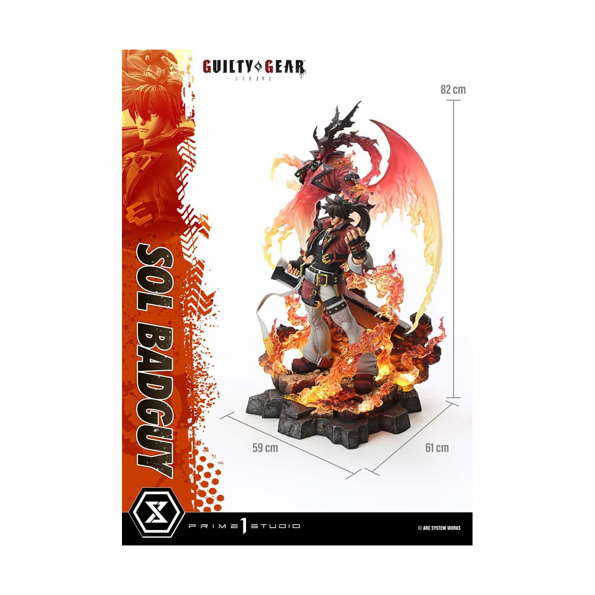 Prime 1 Studio - Guilty gear Strive - Sol Badguy Versione Bonus Serie Premium Masterline 1/4
