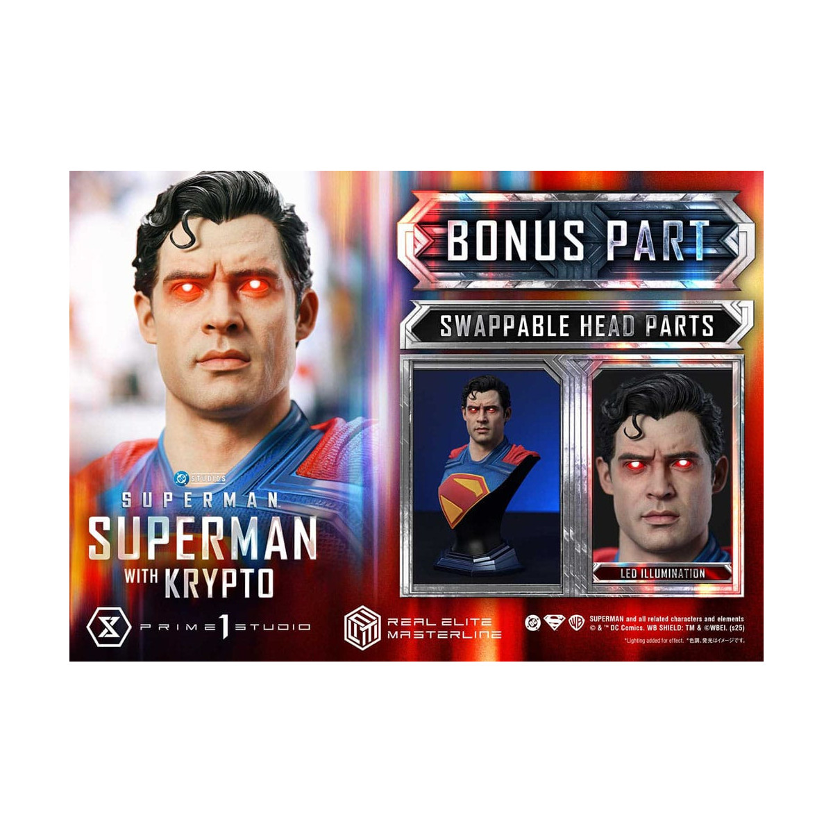 Prime 1 Studio - Superman con versione bonus Krypto - Real Elite Masterline Series 1/3
