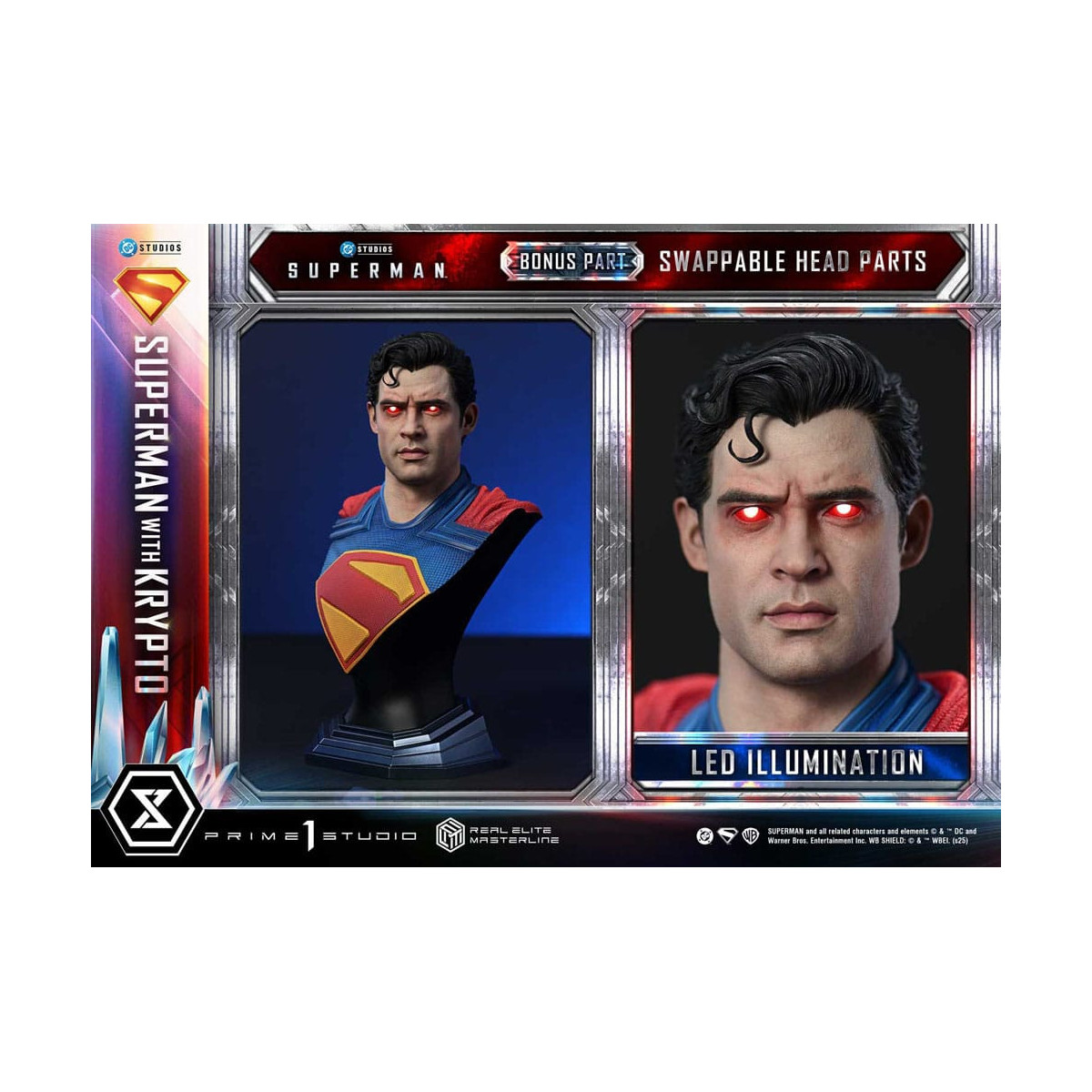 Prime 1 Studio - Superman con versione bonus Krypto - Real Elite Masterline Series 1/3