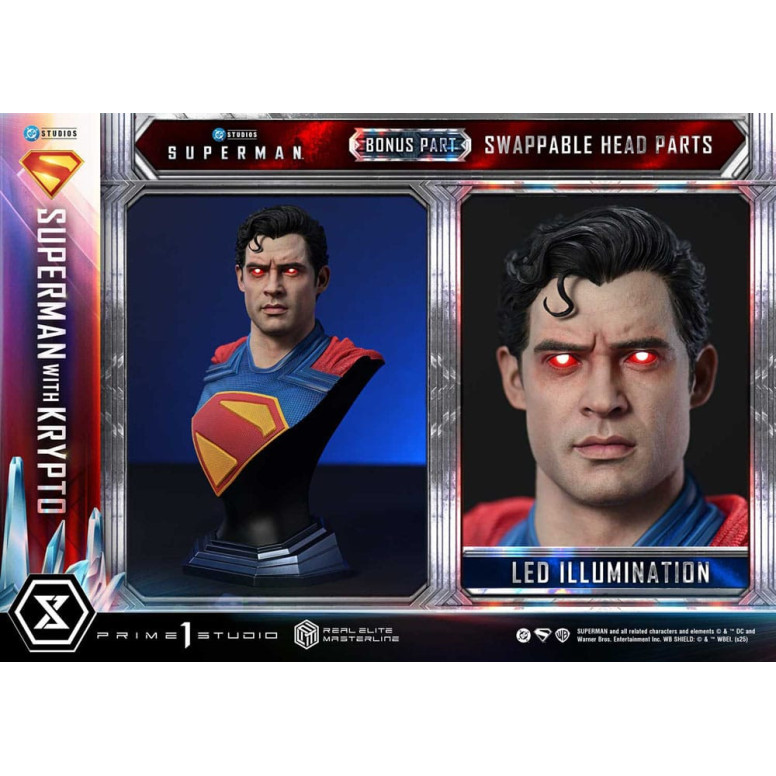 Prime 1 Studio - Superman con versione bonus Krypto - Real Elite Masterline Series 1/3