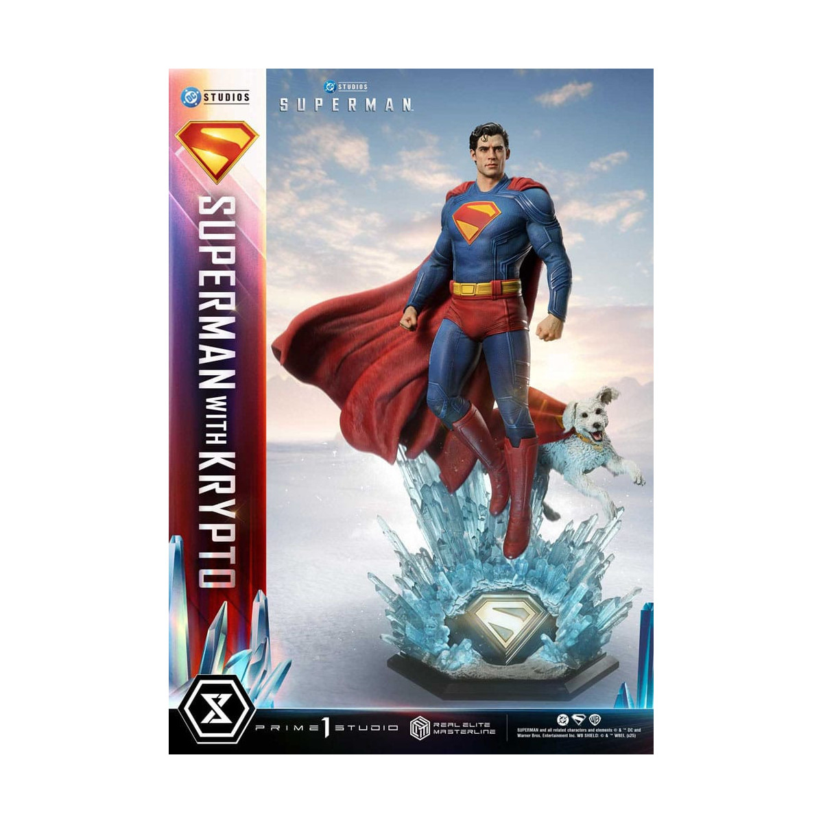 Prime 1 Studio - Superman con versione bonus Krypto - Real Elite Masterline Series 1/3